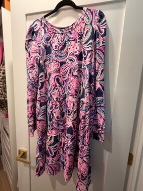 Lilly Pulitzer Etta Arlette Paisley Long Sleeve Dress
